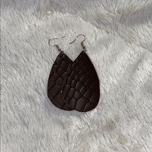 Chocolate Brown Faux Earrings